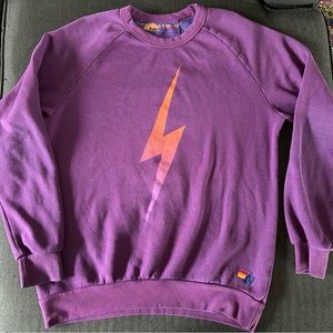 Aviator Nation Bolt crewneck sweatshirt - purple and orange